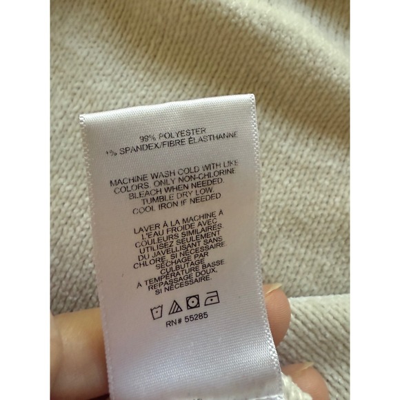 Beige Mock Neck Puff Sleeve Ribbed Knit Long Sleeve Quiet Luxury Romantic Chic - Picture 7 of 7